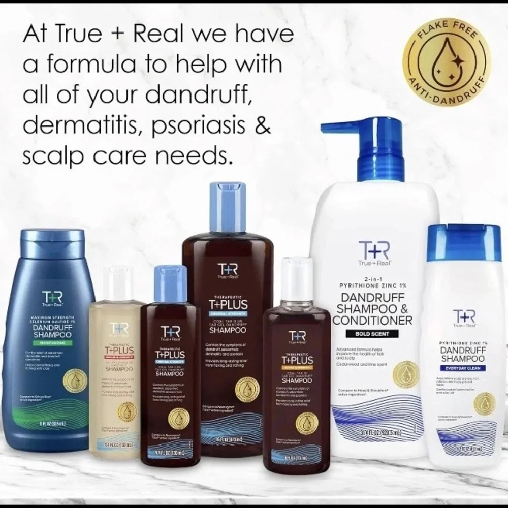 True +Real Therapeutic Coal Tar Shampoo 16oz 0.5% Anti-Dandruff Formula 16oz